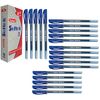 SAINO 20 x 0.7mm Fine Tip Softek BLUE Ballpoint Pens Smooth Writing Non Dry Guarantee