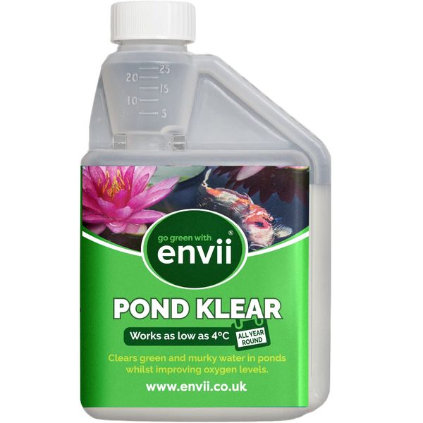 Envii Pond Klear - Natural Green Pond Water Treatment, Clears Green and Murky Water for Crystal Clear Healthy Water, Safe for all Fish and Wildlife - Treats Up to 20,000 litres (4,400 Gallons)