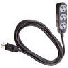 Hydrofarm Extension Cord - 240v - 12 ft ,Black