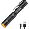 EverBrite Mini Pen Light, Rechargeable Pocket Pen Flashlight w/USB C Cable-Black