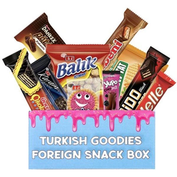 Turkish Goodies Foreign Snack Box | 9 Full-Size International Snacks & Candy ...