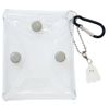 [Mini Pouch] Clear Pouch with Carabiner / Gray Coolier Accessory Case, Cute Goods, Mail Order