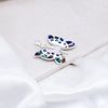Tuscany Silver Women's Sterling Silver Pave Shell Butterfly Pendant