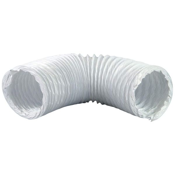 Blauberg 100 mm 4 inch Diameter White PVC Flexible Ducting Universal Tumble Dryer Vent Hose - 3 Meters Duct for Cooker Hood Extractor Fan Portable Air Conditioning Unit Household Ventilation Systems