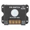 Brrnoo DC 12V 24V 30A PIR Sensor Switch Panel Light Human Body Infrared Motion Sensor LED Strip Dimmer
