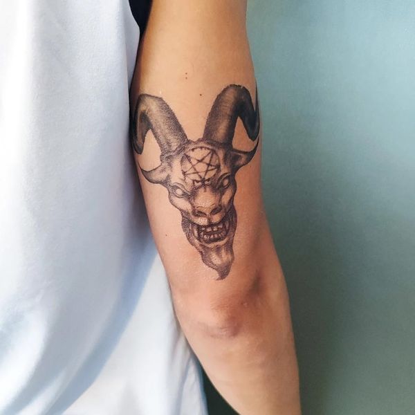 Goat Demon Tattoo - Demonic Temporary Tattoo/Devil Tattoo