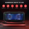 Pyle Wireless Portable Bluetooth Boombox Speaker - Built-in Full Panel LED Light