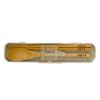 Personalized Bento Cutlery with Case Chopsticks and Spoon Set (Gray)