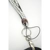 Clear Crystal Lanyard w/ Vertical Rhinestone Lined Badge Holde