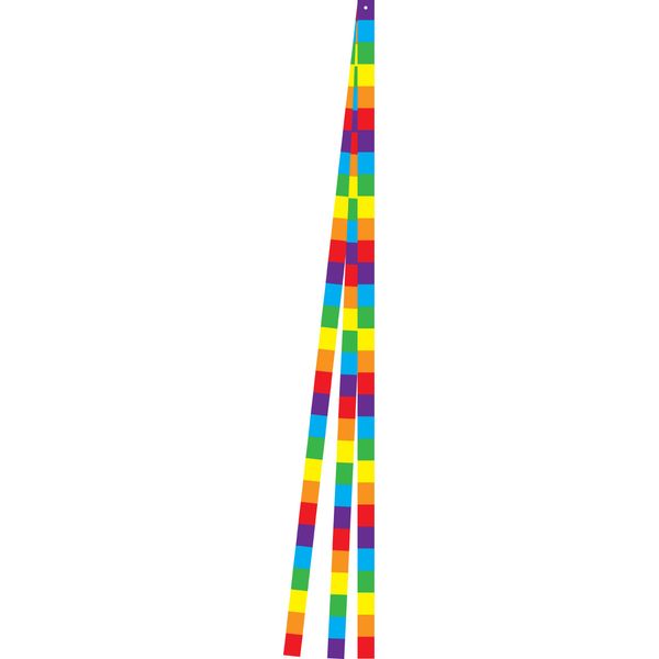 In the Breeze Rainbow Stripe Kite Tail Set,2" W x 15' H,2914