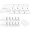 55 Pcs Hanging File Folder Tabs with 55 Pcs Inserts,Folder Labels,2-Inch Plastic Hanging Label Clear Inserts Tab,Clear Hanging Folder Tab for Hanging Differentiated Folders