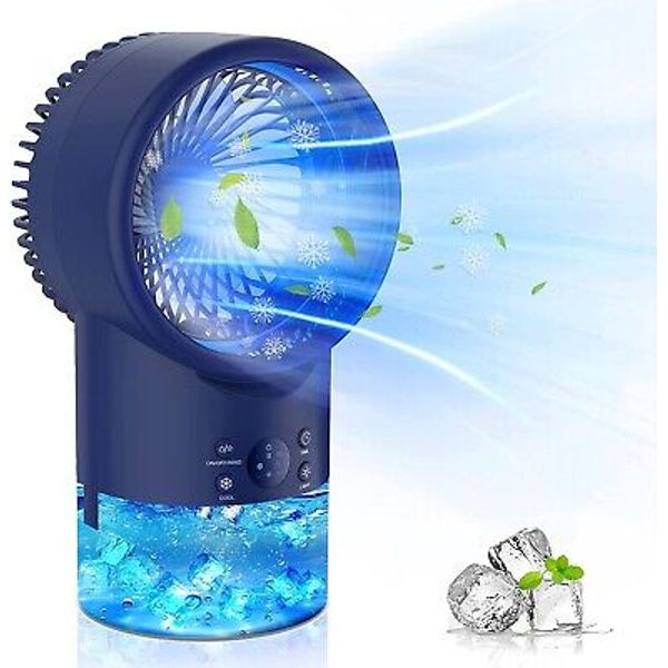 Zommapro Portable Air Conditioner Fan 3 Speed 7 Color LED Mood Light