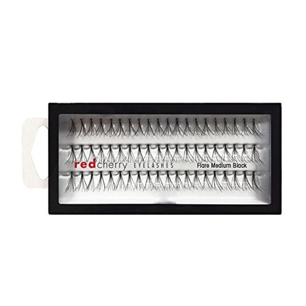 Red Cherry Flare Medium Individual Lashes, Black (Pack of 6)