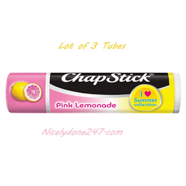 CHAPSTICK -3 Tubes- Litimited Ed. I Love Summer Collection HTF Pink Lemonade