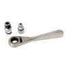 Laser 4002 Go Thru Ratchet with Bit & Socket Adaptor 1/4"D,Chrome