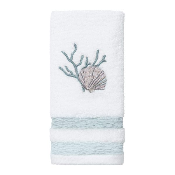 Avanti Linens - Fingertip Towel, Soft & Absorbent Cotton Towel (Coastal Terrazo Collection)