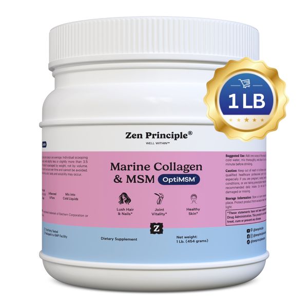 Marine Collagen Peptides Powder with OptiMSM® Supplement 16oz