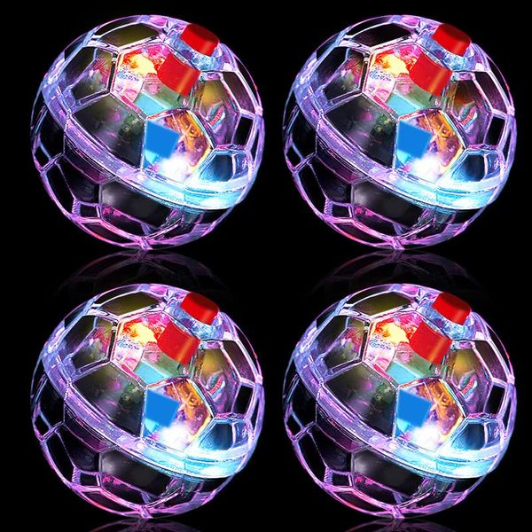 4 Pack Ghost Hunting Cat Ball,Motion Light Up Cat Balls,LED Motion Activated Cat Ball,Pet Glowing Mini Running Exercise Ball Toys,LED Glowing Interactive Pet Toys for Puppy Cats Dogs Animals Activity