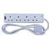 4-way extension lead, surge protection, 5.0m