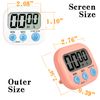 Timer for Kids,Kitchen Timer Digital,Magnetic Back,Loud Ring,Stand for Cooking,Classroom,Bathroom,Teachers,Kids 2 pack