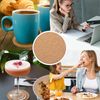 18pcs Round Brown Cork Coasters - Thick, Absorbent, Multi-use for Table, Tea, Drinks, Mugs, Glasses