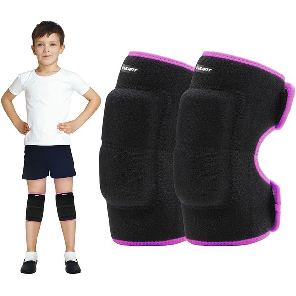 EULANT Knieschoner Volleyball mit Klett für Kinder & Erwachsene,Dicke SBR Schwamm Rutschfest Knieschützer für Scooter Skateboard Kampfsport Tanzen Fußball Handball Yoga Ski Radfahren MTB Arbeit