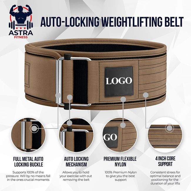 Quick Locking Weightlifting Belt, Adjustable Weight Belt