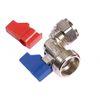 NPH Angle Washing Machine Valve 15mm x 3/4-inch BSP, Silver,