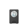 Light Blue Letter D Monogram On Gray Look PopSockets PopWallet for MagSafe