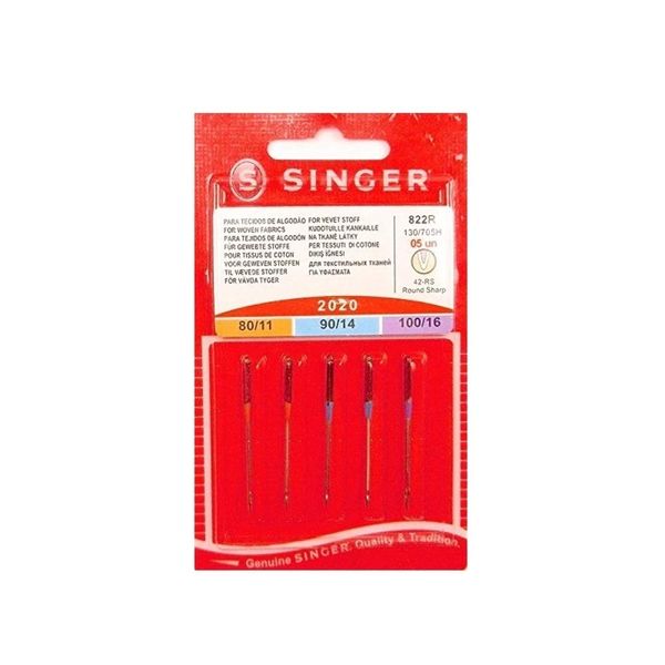 Singer Universal (Regular) Sewing Machine Needles - Assorted, 80/11, 90/14 & 100/16