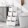 3Drawer Small Space Rolling Organizer Unit Narrow Storage Cabinet Built-In Wheel