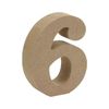 Wooden Object Cut Letters 6 Numbers M Size Approximately 9cm