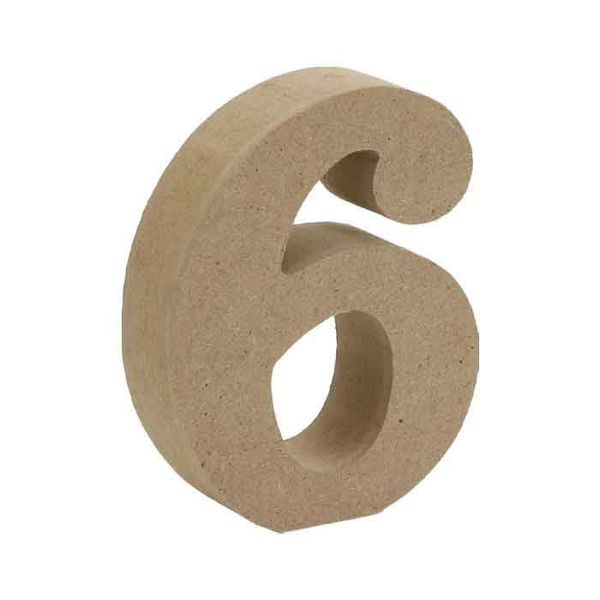 Wooden Object Cut Letters 6 Numbers M Size Approximately 9cm
