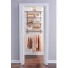Rubbermaid Configurations Deluxe Custom Closet Kit, 3-6 Ft. Adjustable Metal Wire Shelving, Titanium Finish, Expandable Organization System, Hardware Included, for Home Closet/Pantry/Laundry/Mudroom