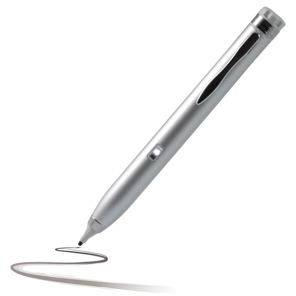 Navitech Silver Fine Point Digital Active Stylus Pen Compatible With Asus Transformer Book T100TA / Asus Transformer Book T90 Chi/Asus Transformer Pad TF103C / Asus Transformer Pad TF303CL