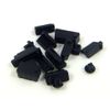 Notebook/Tablet/Netbook Various Connector Covers Caps 13 Pieces & Original Cleaner Set (Black)