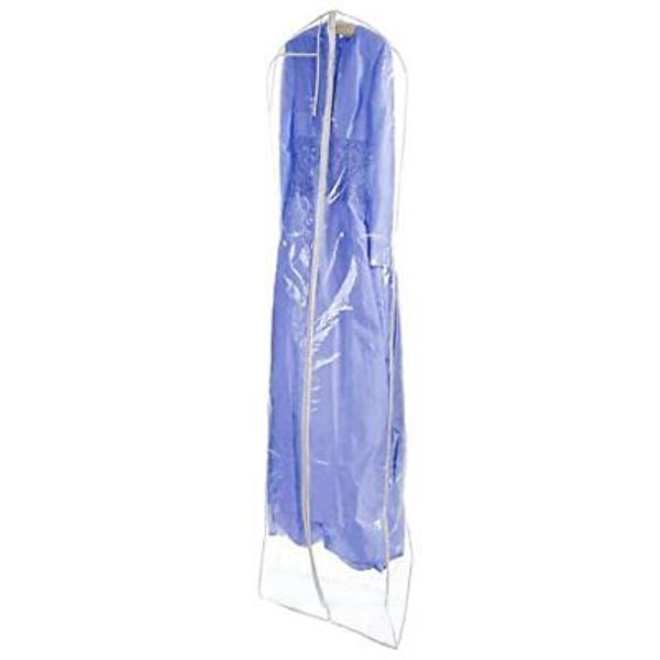 70" Clear Garment Bag and 10” Gusset with Zippered Accessories Pocket 1 Pack