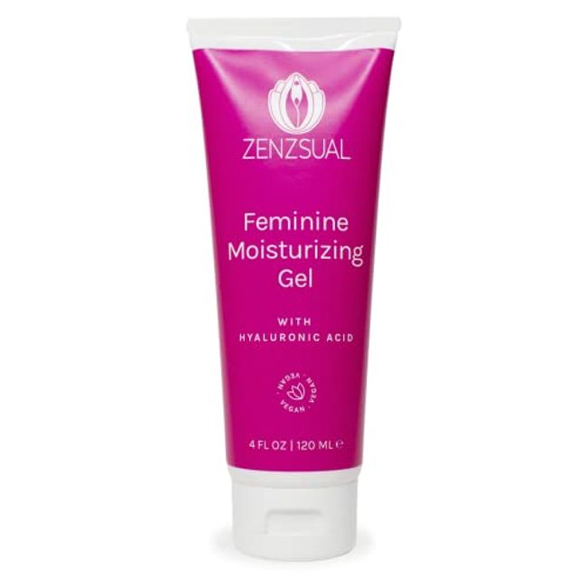 ZENZSUAL Gel with Hyaluronic Acid for Intimate Dryness, Itchin and Burning Sensation, Water Base,100% Vegan, NO Glycerin, NO Parabens. (120 ml - 4 Oz)