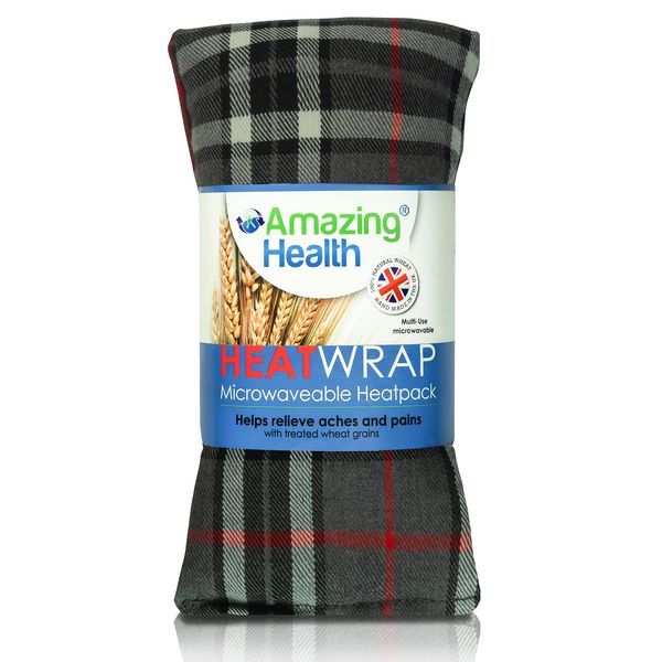 Amazing Health Lavender Wheat Bags Microwavable – Hot and Cold Pack for Men and Women - Microwave Heat Pad with Natural Wheat – Heat Pack Cotton Tartan Microwave Wheat Bag (Grey Tartan)