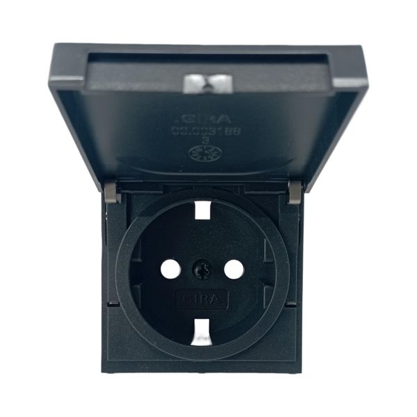 GIRA 492228 Cover for Schuko Socket with Hinged Lid Anthracite
