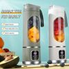 White Portable USB Rechargeable Mini Blender – 3 Modes Digital Display 12-Blade