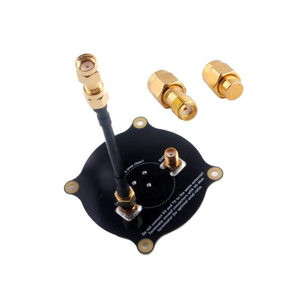 RCmall 5.8GHz Triple Feed Patch Antenna, High Gain 9.4dBi Directional Circularly Polarized LHCP RHCP Antenna with 50ohm SMA Load Terminator for FPV Racing Drone Eachine EC800D