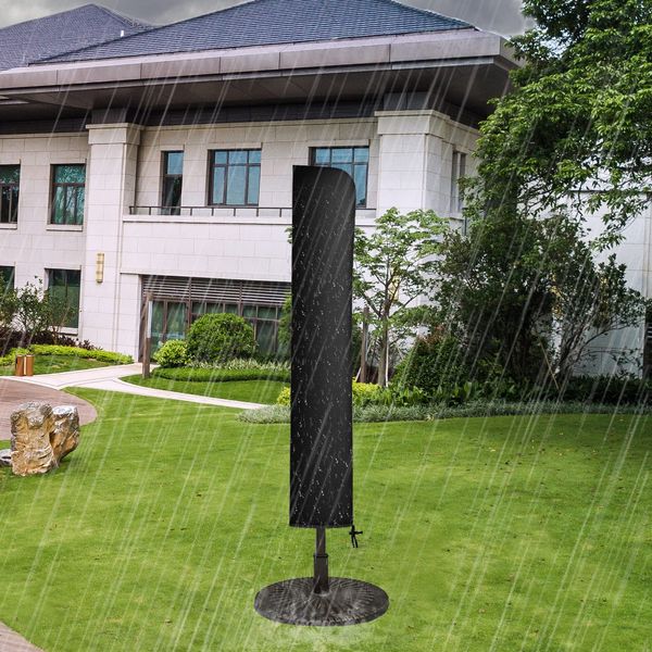 OKPOW Parasol Cover Waterproof,600D Garden Umbrella Cover with Zip(136 * 23 * 25cm),Fit for Ø 200 cm Garden Parasol,Multipurpose Umbrella Covers for Outdoor