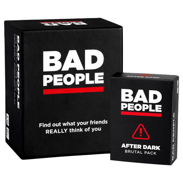 BAD PEOPLE Party Game + After Dark Expansion Set - Hilarious Adult Card Game for Fun Parties and Board Games Night with your Group - Find Out What Your Friends Really Think of You