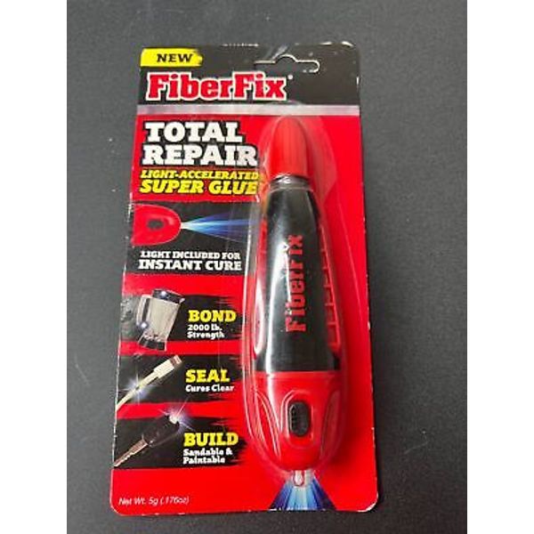 FiberFix Total Repair Factory Sealed Package Light Accelerated Super Glue