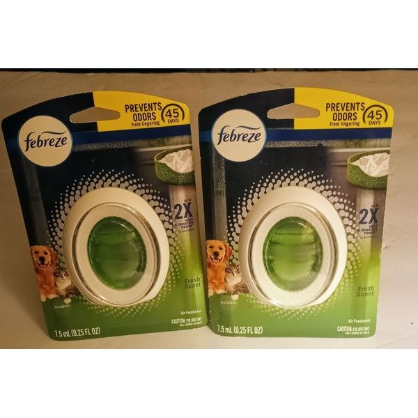 2 Febreze Pet Odor Eliminator Small Spaces Air Freshener Pervents Oder ~New~