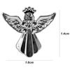 Never Give Up Silver Coloured Angel Pin With Gem Stone Sentimental Gift Idea