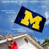 Michigan Team University Wolverines Block M Flag with Pole and Bracket Kit