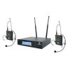 Rockville RWM-DSP-L2 Dual Lapel+Headset UHF 200Ch Microphone System DSP Control