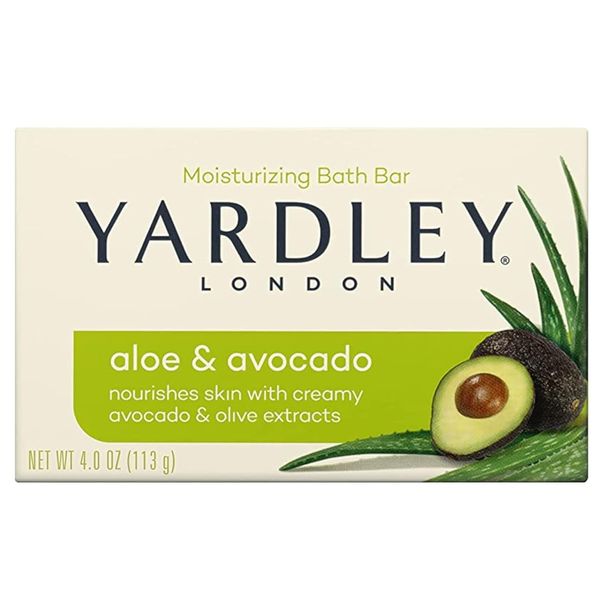 Yardley 5583027.2x7 Aloe and Avocado Naturally Moisturizing Bath Bar (Pack of 7)